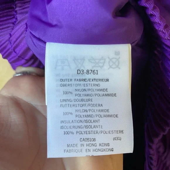 Descente Purple Puffer Vest with High Collar Vintage 90s Y2K Ski Small - Picture 8 of 8